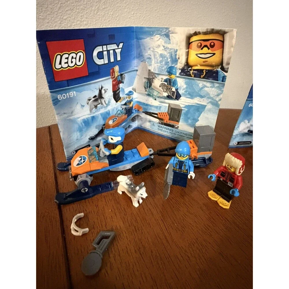LEGO 60191 and 60190 City: Arctic Exploration Team -  99% Complete W/ Manuals